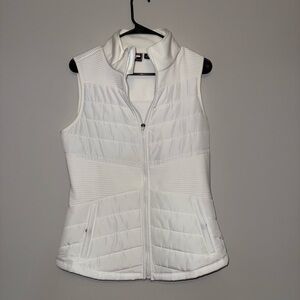 Women's White Quilted Vest